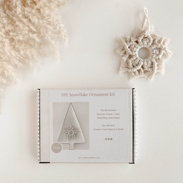 DIY Snowflake Ornament Macrame Kit by Set It Down